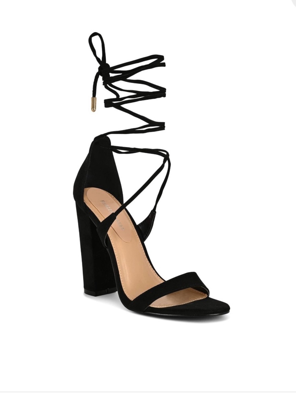 Charles Albert Lace-Up Block Heel Gladiator Sandals - Size 9